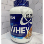مکمل عضله‌ساز شکلاتی و توت‌فرنگی USN Blue Lab Whey – 2kg – وان فیت