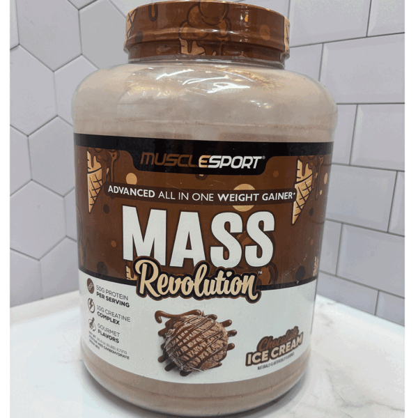 Revolution Mass Gainer 2.7kg – Ice Cream Flavor – عضله‌سازی هوشمند با طعم خاص