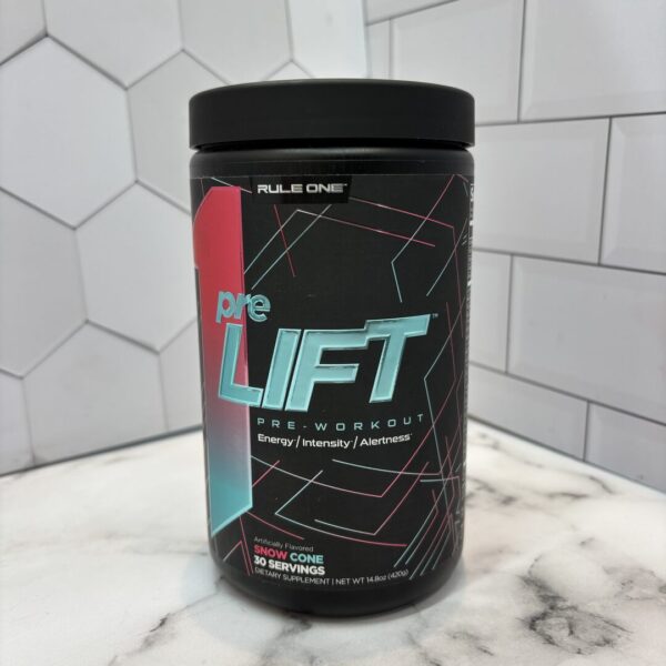 Rule1 PreLIFT pre-workout supplement – طعم یخ در بهشت، افزایش پمپاژ عضله و تمرکز در تمرینات سنگین